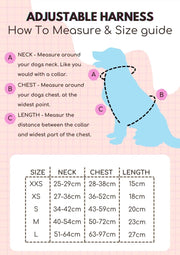 PupClub Adjustable Harness - Peachy Hearts