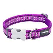 Red Dingo Reflective Bones Purple Dog Collar