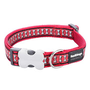 Red Dingo Reflective Bones Red Dog Collar
