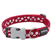 Red Dingo White Spots Red Dog Collar
