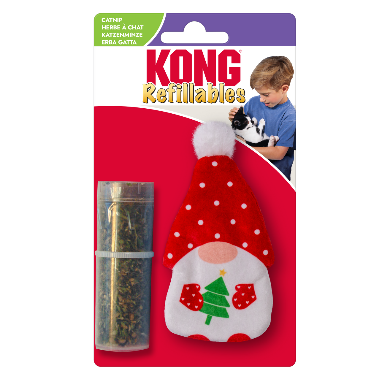 KONG Holiday Catnip Refillables Gnome