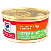 Hill's Kitten and Mother Tender Mousse Cat Food with Chicken and Turkey