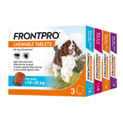 FRONTPRO® Chewable Tablets Flea & Tick Treatment for Dogs (3 Months Protection)