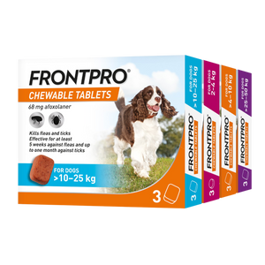 FRONTPRO® Chewable Tablets Flea & Tick Treatment for Dogs (3 Months Protection)