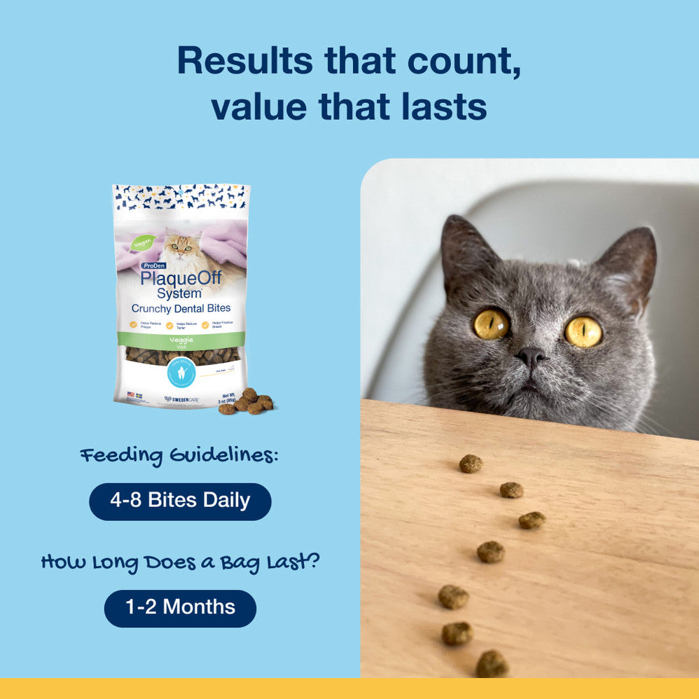 Plaque Off Dental Cat BItes Veggie 60g