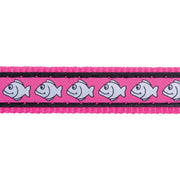 Red Dingo Reflective Fish Hot Pink Cat Collar