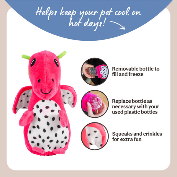 Rosewood Cooling Dragonfruit Dragon Dog Toy