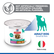 Hill's Science Plan Perfect Weight Adult Small & Mini Dog Turkey Mousse 12 x 200g
