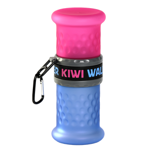 Kiwi Walker 2-in-1 Travel Water Bottle Pink/Blue