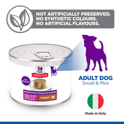 Hill's Science Plan Adult Small & Mini Dog Sensitive Stomach & Skin Turkey Mousse 12 x 200g