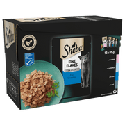 Sheba Fine Flakes Pouches Fish Collection in Jelly 80x85g
