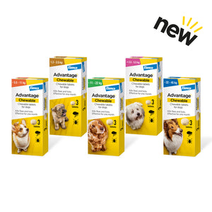 Advantage Chewable Tablets Flea & Tick Treatment for Dogs - 3 Pack