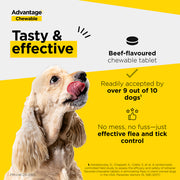 Advantage Chewable Tablets Flea & Tick Treatment for Dogs - 3 Pack