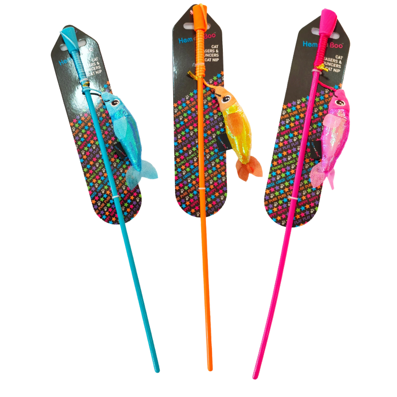 Hem and Boo Fish Teaser Cat Toy