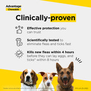 Advantage Chewable Tablets Flea & Tick Treatment for Dogs - 3 Pack