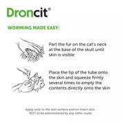 Vetoquinol Droncit Spot-On Tapewormer for Cats