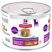 Hill's Science Plan Adult Small & Mini Dog Sensitive Stomach & Skin Turkey Mousse 12 x 200g