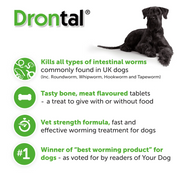 Vetoquinol Drontal Tasty Bone XL Wormer Tablets for Large Dogs Over 20kg