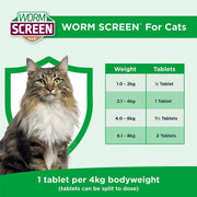 PetShield Wormscreen Wormer Tablets for Cats - 2 Tablets