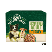 James Wellbeloved Grain Free Adult Dog Wet Food Turkey in Gravy
