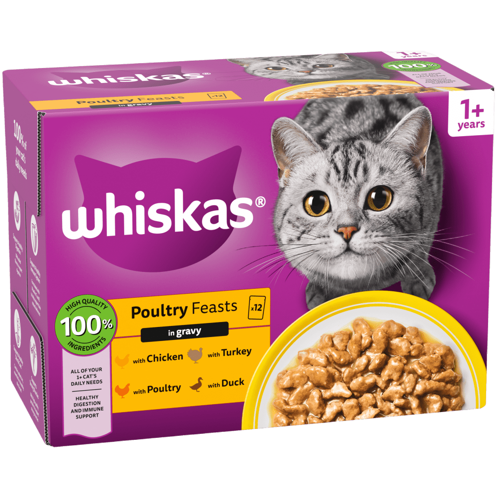 Whiskas 1+ Poultry Feasts in Gravy