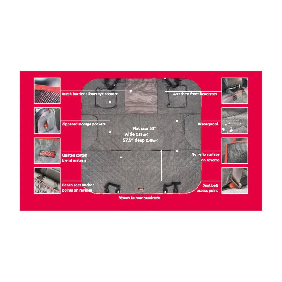 KONG 2-in-1 Bench Seat Cover and Hammock