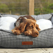 Ralph & Co Luxury Tweed Houndstooth Bolster Bed