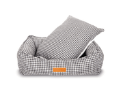 Ralph & Co Luxury Tweed Houndstooth Bolster Bed