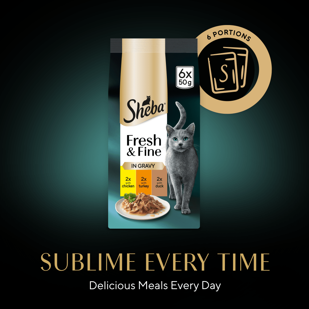 Sheba Fresh & Fine Pouches Chicken, Turkey & Duck Selection in Gravy