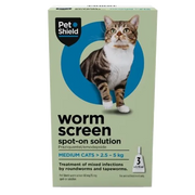 PetShield Wormscreen Spot-On for Cats - 3 Pack