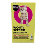 PetShield Wormscreen Spot-On for Cats - 3 Pack
