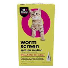 PetShield Wormscreen Spot-On for Cats - 3 Pack