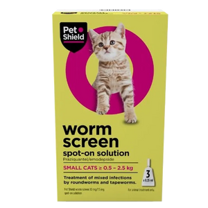 PetShield Wormscreen Spot-On for Cats - 3 Pack
