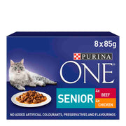 PURINA® ONE Senior 7+ Mini Fillets Chicken and Beef Wet Cat Food
