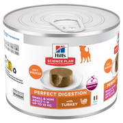 Hill's Science Plan Perfect Digestion Adult Small & Mini Dog Turkey Mousse 12 x 200g