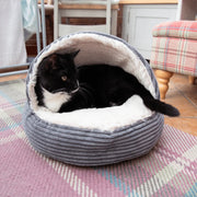 Rosewood 40 Winks Jumbo Cord Cosy Cat Cave | Textured Slate Edition