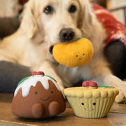 Petface Chrissie Christmas Pudding Latex Dog Toy
