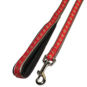 Rosewood Red/Beige Bone Dog Lead