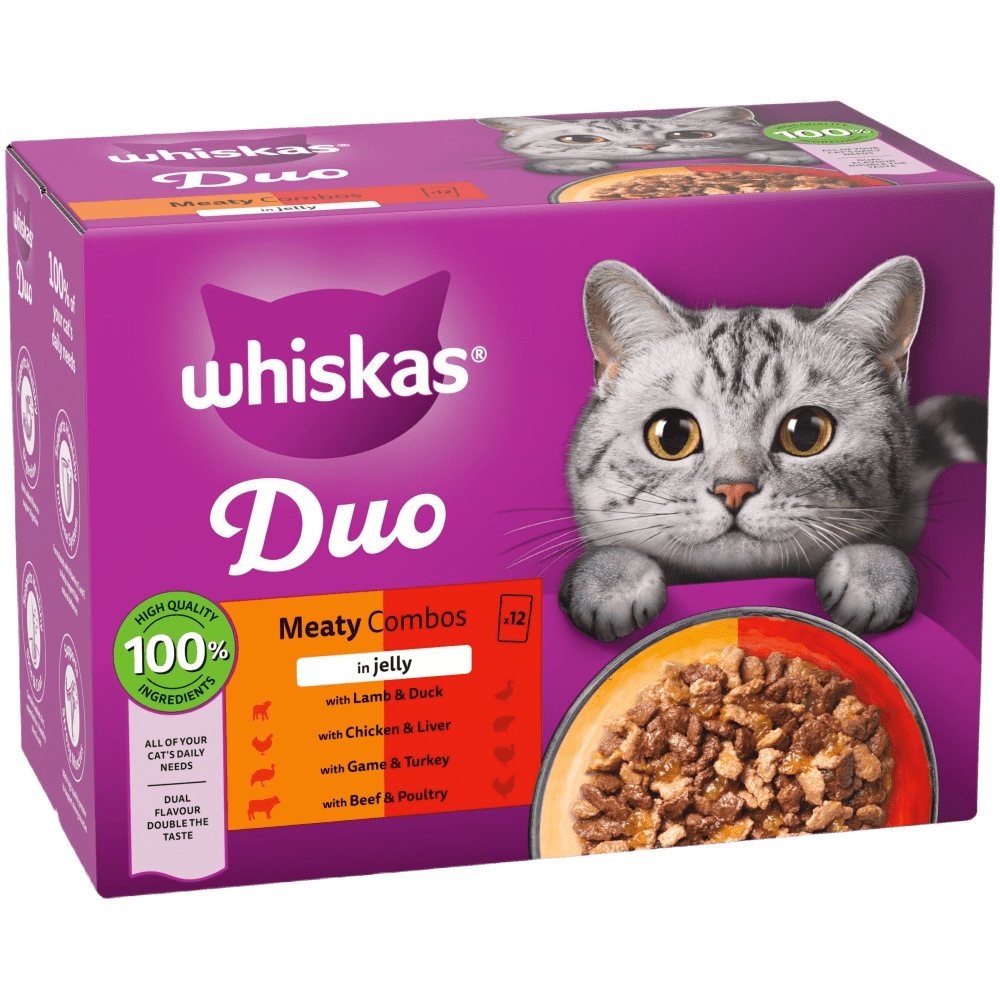 Whiskas 1+ Duo Meaty Combos in Jelly
