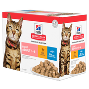 Hill's Science Plan Light Adult Wet Cat Chicken & Ocean Fish Multipack