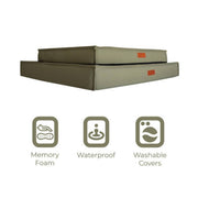 Ralph & Co Henley Waterproof & Memory Foam Dog Bed With Removable Covers