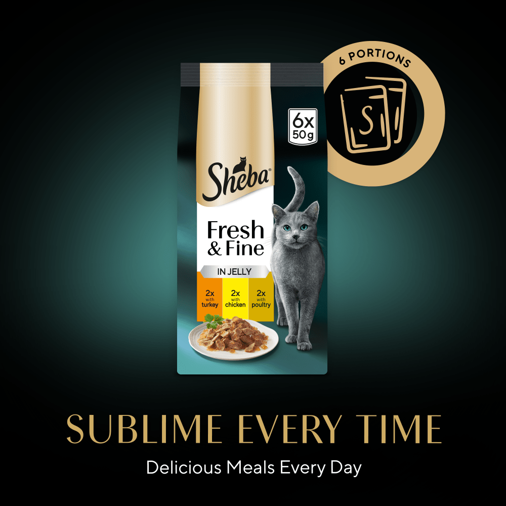 Sheba Fresh & Fine Pouches Poultry Collection in Gravy 50x50g